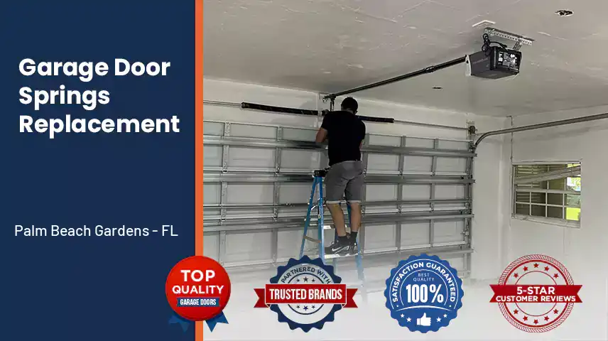 Broken Garage Door Springs Replacement Palm Beach Gardens - FL 